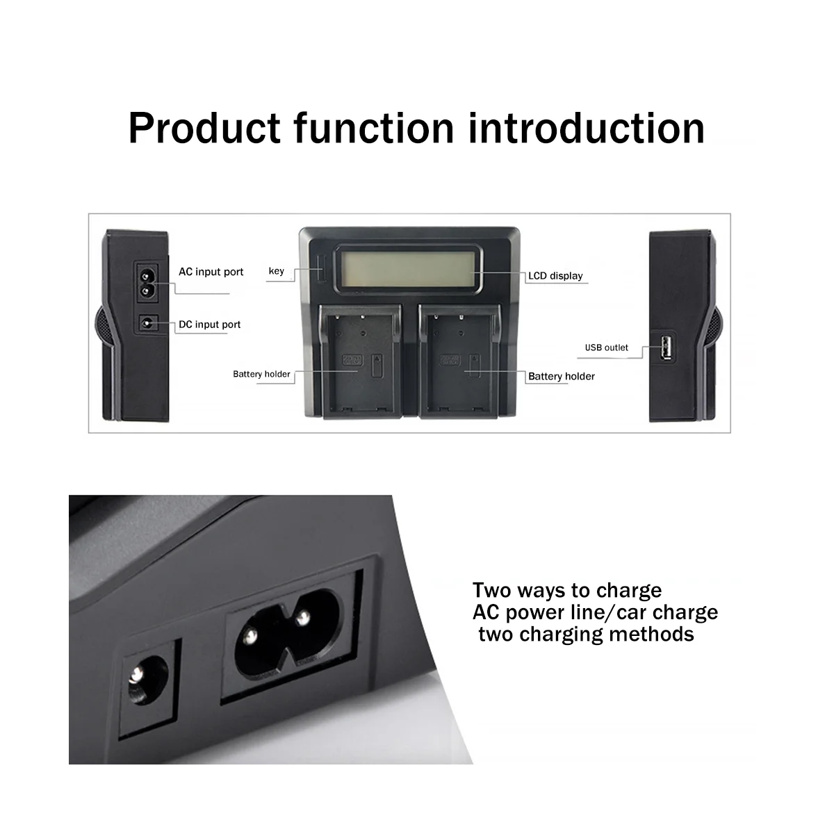 

Зарядное устройство ENEL9 с двойной зарядкой, Цифровое зарядное устройство с ЖК-дисплеем для камеры D40X, D60, D3000, D5000, зарядное устройство с американской вилкой