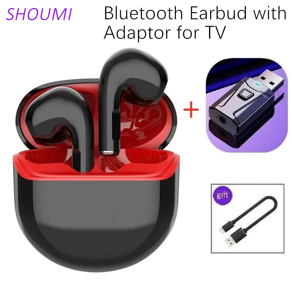 

Mini Wireless Earbuds Tws Bluetooth-Compatible V5.0 Headset Waterproof Television Helmet with Mic USB Adaptor for Xiaomi Cell TV