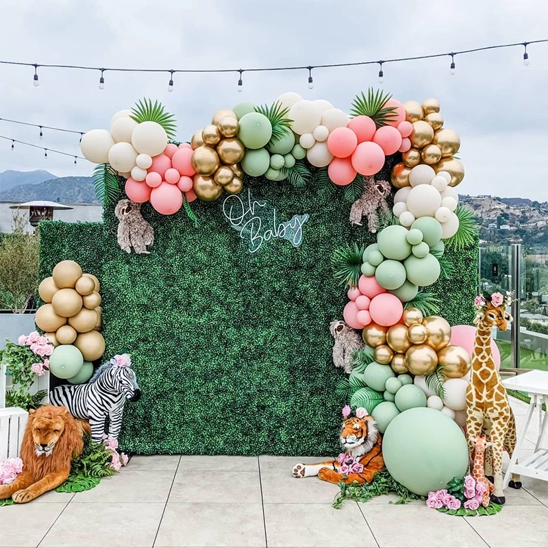 

Животные, сафари, воздушный шар, арка, искусственное украшение для девочек, джунгли, день рождения, аксессуары для декора, детский душ