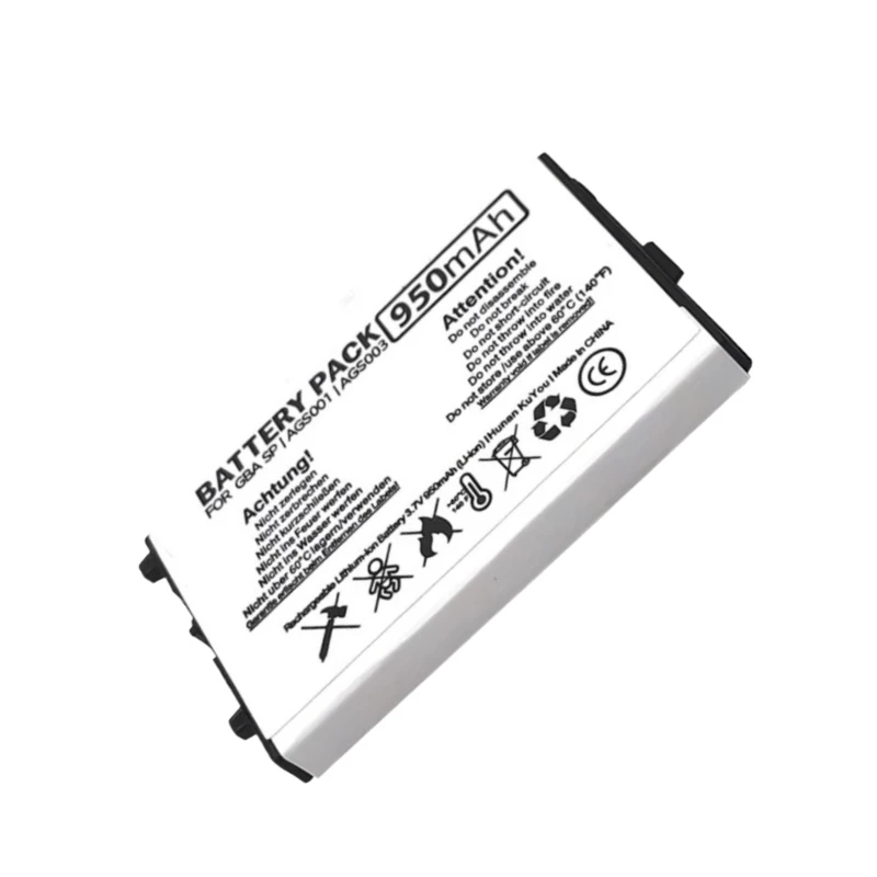Аккумулятор AGS-003 950 мАч 3.7В Li-ion для Nintendo Game Boy Advance SP GBASP, замена батареи (art.: 3920db3e02058) - 3920db3e02058
