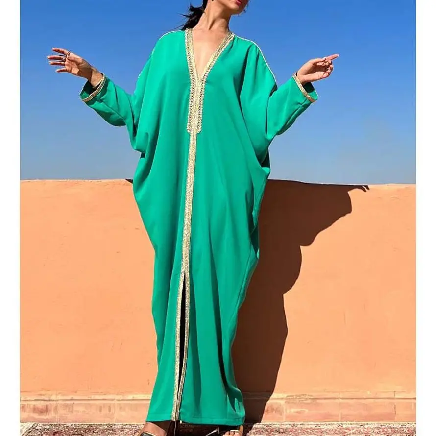 Модное мусульманское платье Кафтан Дубай Abaya элегантное женское платье Рамадан ИД вечерние Тия Марокко Caftan Djellaba Женская Новинка 2022