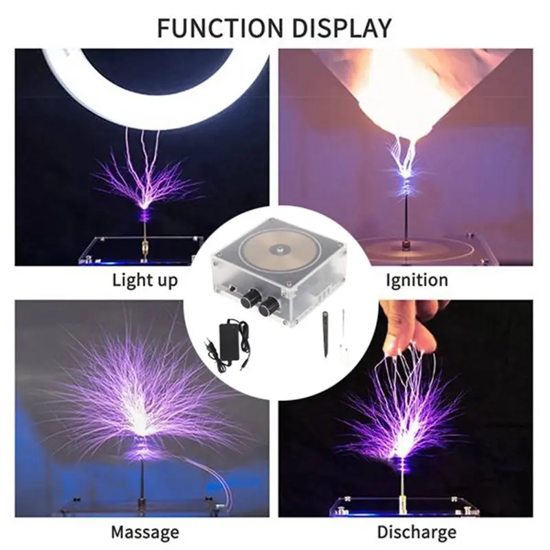 Фото Y43A-Искусственная электрическая дуга для музыкальной Bluetooth-колонки Tesla Coil, беспроводной динамик, режим научных экспериментов №3