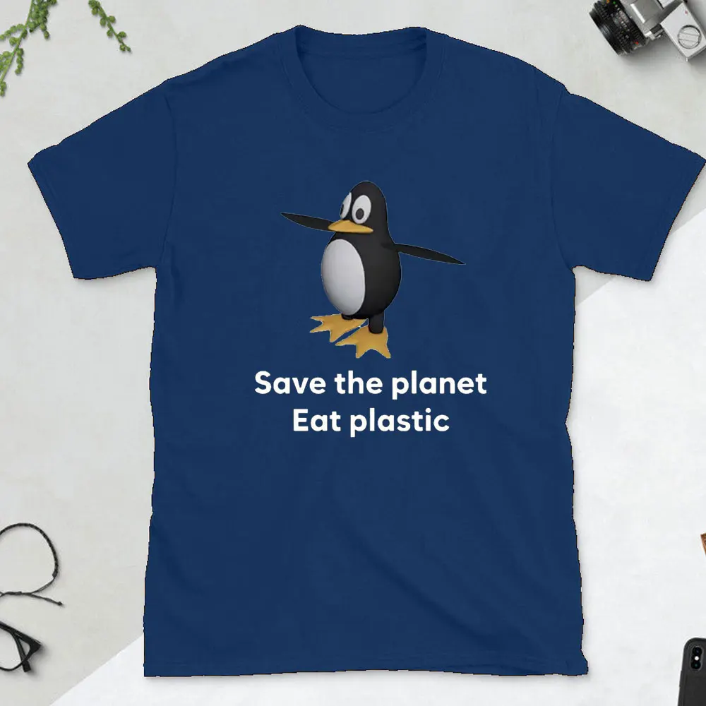 Забавная хлопковая футболка с надписью Save The Earth Eat симпатичная графическая