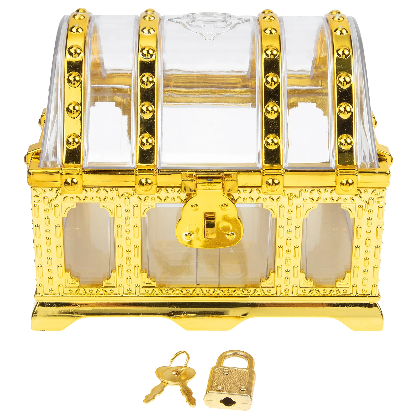 

Treasure Box Pirate Kids Jewelry Useful Really Vintage Toys Boxes Clear Plastic Party Storage Pretend Keepsake Toy Organizer