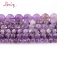 681012mm smooth round light dream amethysts natural stone beads for diy necklace bracelat jewelry making 15 free shipping