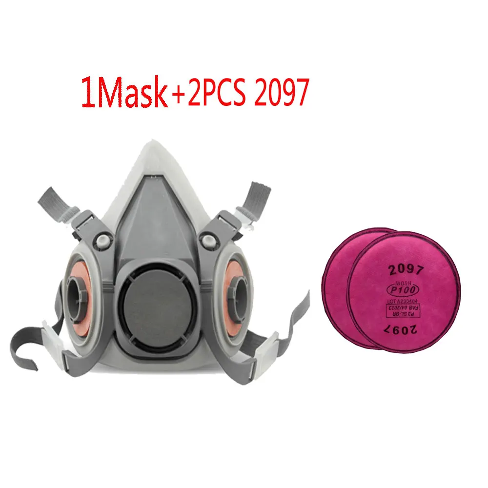 

6200 Противогаз Половина лица Пылезащитный экран 5N11 Фильтры частиц Безопасный респиратор Маска Промышленный спрей для краски