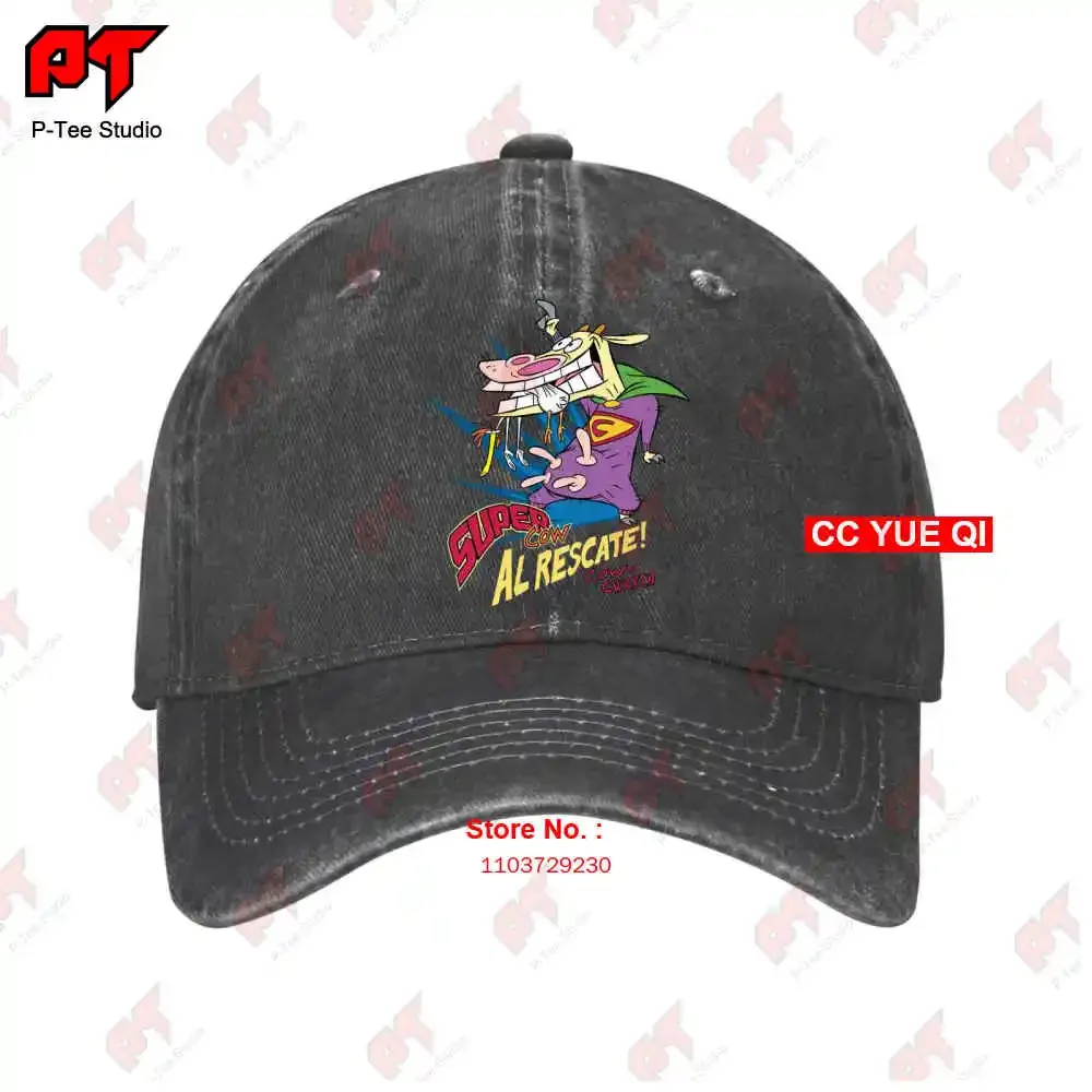 Licensed Cow &amp Chicken Cartoon Super Al Rescate! Baseball Caps Truck Cap O2GV