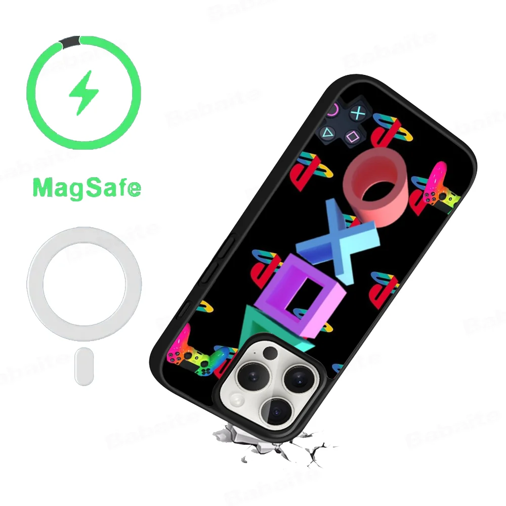 Чехол для телефона Ps5 Hot Game IPhone 15 Pro Max чехол 14 Plus 13 12 11 магнитный Magesafe с беспроводной