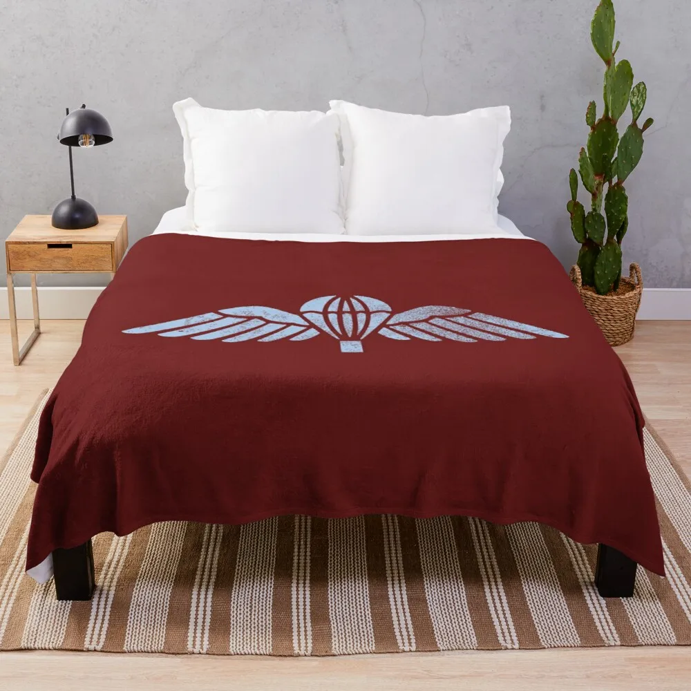 

British Paratrooper Wings (distressed) Throw Blanket Single Blanket