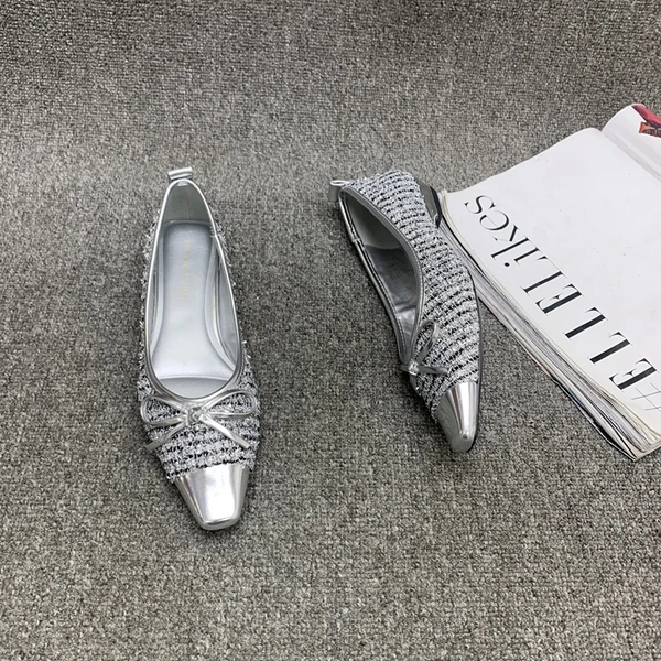 Повседневная женская обувь с острым носком и неглубоким без шнуровки Modis бантом