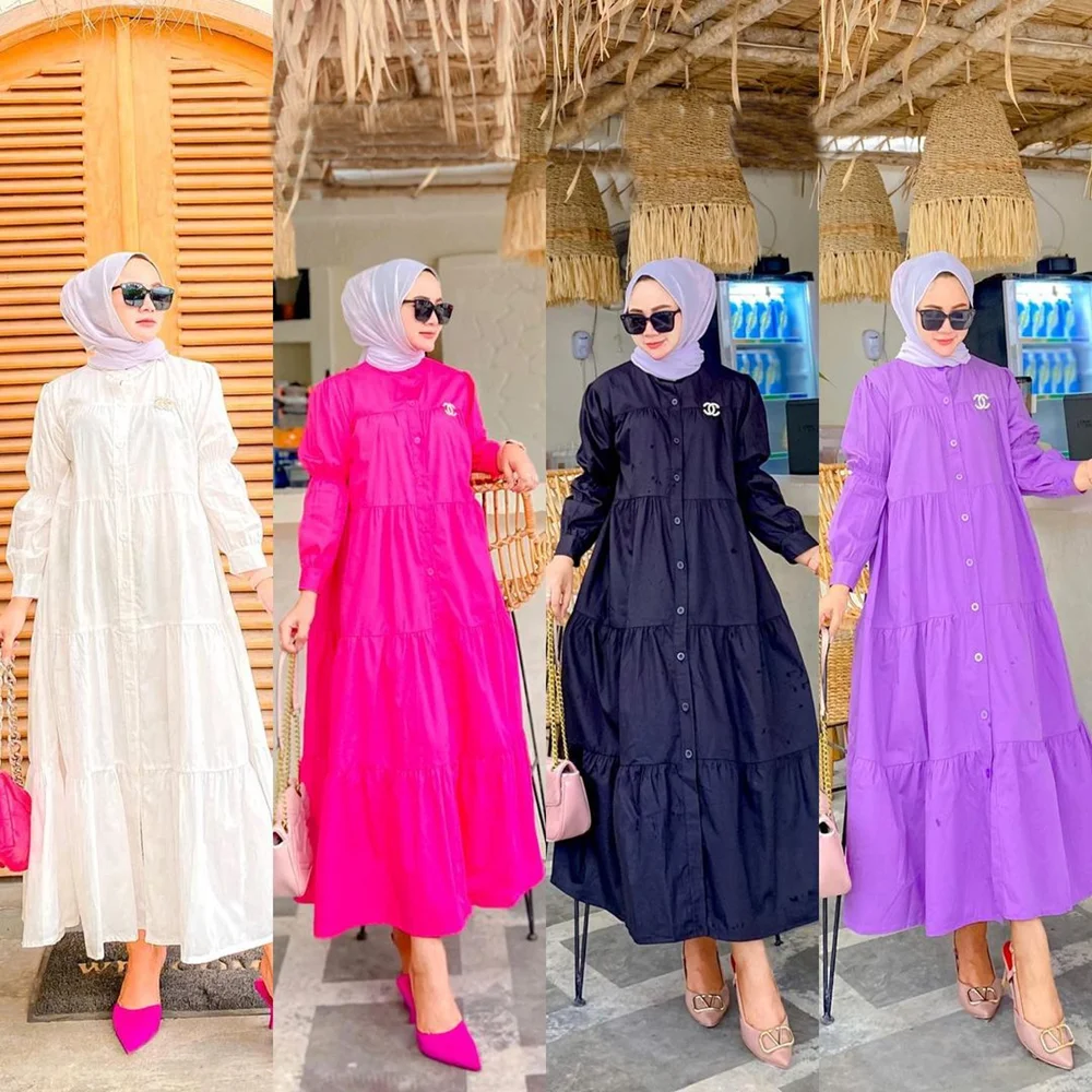 Dubai Gown Female Moroccan Style Caftan Muslim Fashion Abaya Dress Long Sleeve Kaftan Arabian Jalabiya Women Outwear