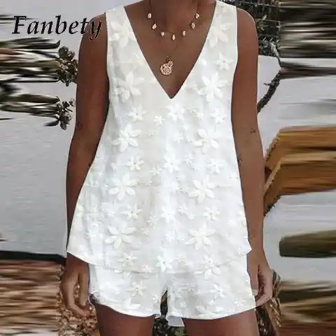 Women Fashion Solid V-Neck Two Piece Set Summer Vintage Sleeveless Blouse Pullover and Pants Suit Ladies Elegant Loose Outfits