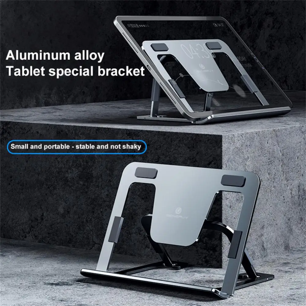 

Portable Adjustable Notebook Tablet Stand Aluminum Alloy Laptop Stand Mobile Phone Holder For Ipad Pro 2021 Universal Foldable