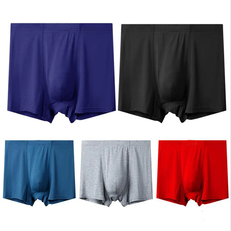 Фото 4 шт. мужские трусы из модала, свободные мужские боксеры 13XL, 210 кг, 8XL, 9XL, 10XL, 11XL, 12XL, большие размеры, на талии 185 см, однотонные удобные трусы №2