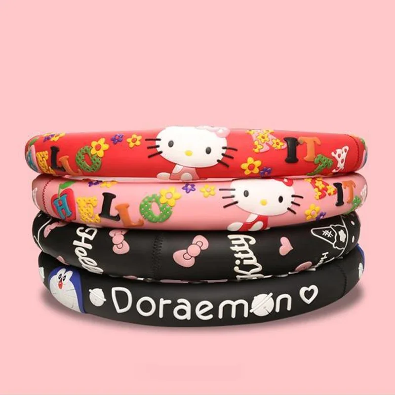 Sanrio Kawaii Hello Kitty летний чехол на руль автомобиля аниме мультфильм прекрасный