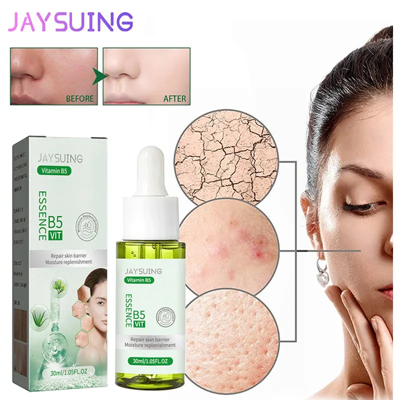 

Vitamin B5 Moisturizing Whitening Face Serum Oil Control Shrink Pores Facial Essence Remove Acne Blackheads Restore Skin Barrier