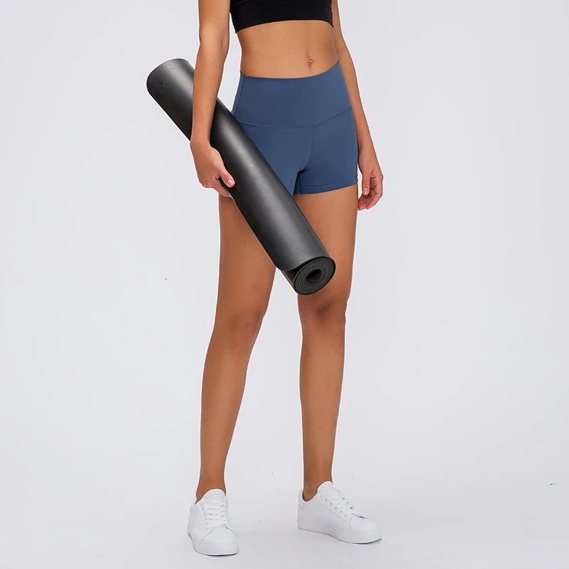 

Women's Sports Yoga Shorts Anti-sweat Plain Sport Athletic Shorts Women High Waisted Soft Cotton Feel Fitness Shorts