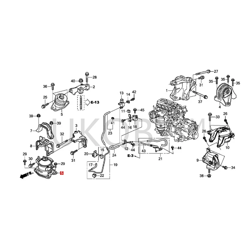 Резиновый кронштейн двигателя 50820T2FA01 50830T2LH01 подходит для Ho nd a Accord Platinum Rui опора в