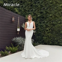 elegant mermaidtrumpet wedding dress mature v neck sleeveless bridal gown beauteous backless dresses decent vestido de novia