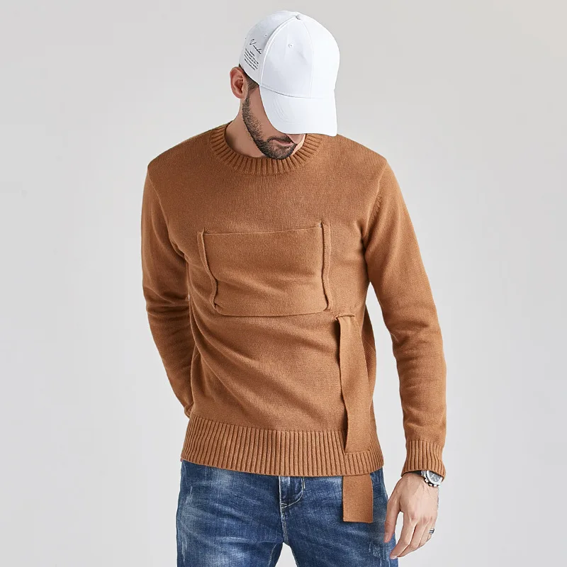 

England Style 2022 New O-Neck Streetwear Sweaters Men's Long Sleeves Autumn Spring Pullover Knitted Clothes Plus OverSize 4XL