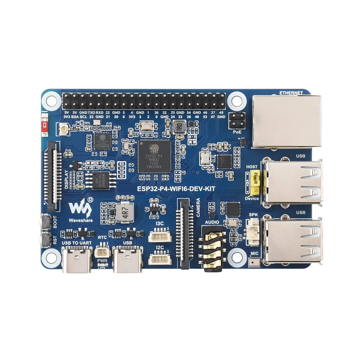 Фото Плата разработки ESP32-P4 с интеграцией ESP32-C6, Bluetooth и Wi-Fi, поддерживает голосовое управление Xiaozhi AI и DeepSeek №2