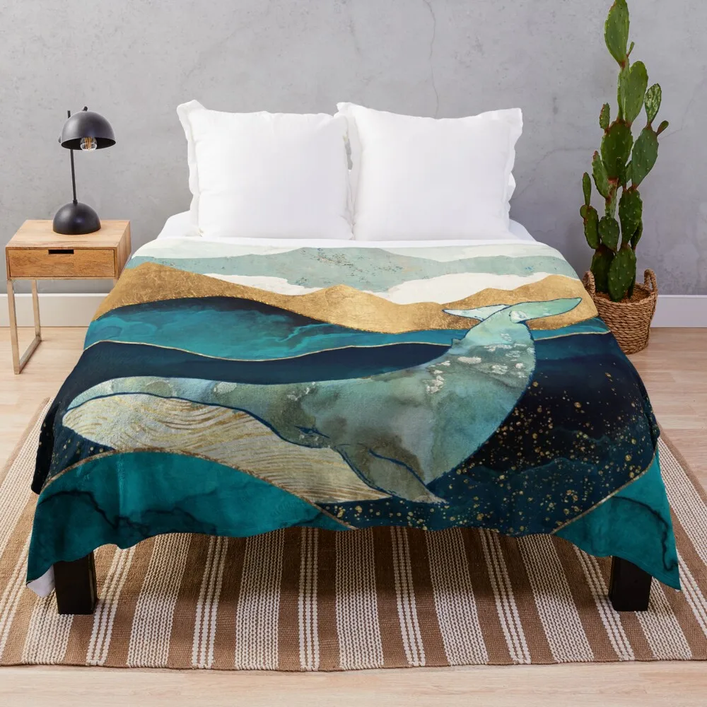 

Blue Whale Throw Blanket Sofa blankets double-sided blanket luxury throw blanket luxury designer blanket
