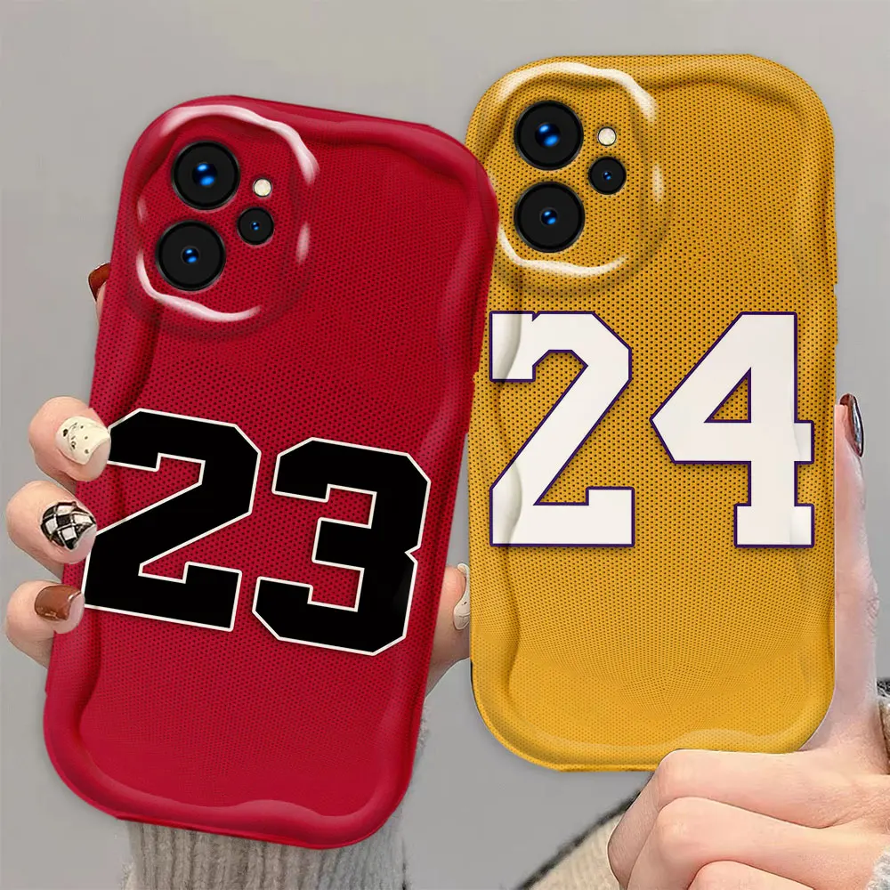 Чехол с баскетбольным номером 23 24 для REALME C65 C67 C11 C35 C55 C21Y C25Y C53 C63 5 6I 11 12 13 GT 3 6 6T