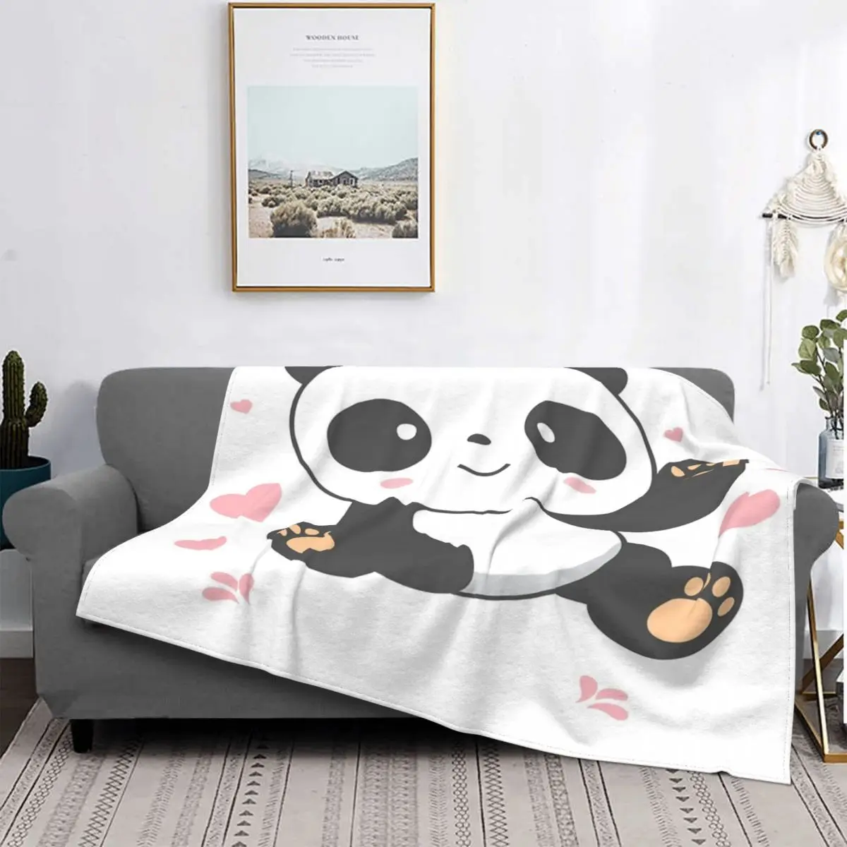 

Life Is Better Withe-Manta de Panda, colcha para cama a quadros, cubierta de playa, manta de verano, ropa de cama y fundas