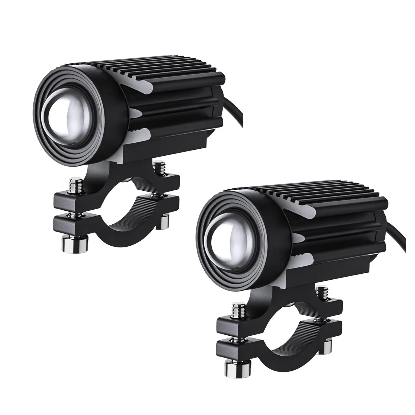 

2 Pieces Motorcycle Front Spotlights Low Power Consumption Aluminum Alloy Casing Auxiliary Lamp Accessories Motorcycle Foglights