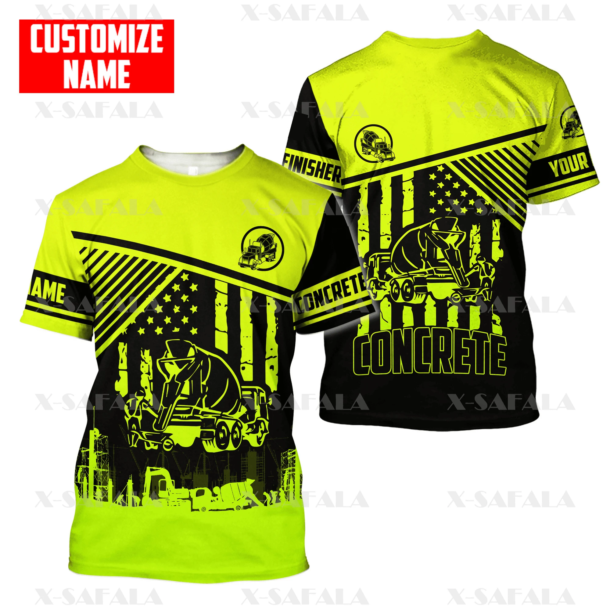 Футболка Мужская/женская с круглым вырезом Рабочая форма 3D принтом из молочного