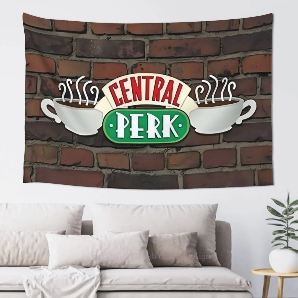 

Центральное настенное покрытие Perk Friends, гобеленовое тканевое одеяло, украшение для спальни, фон, тканевые коврики