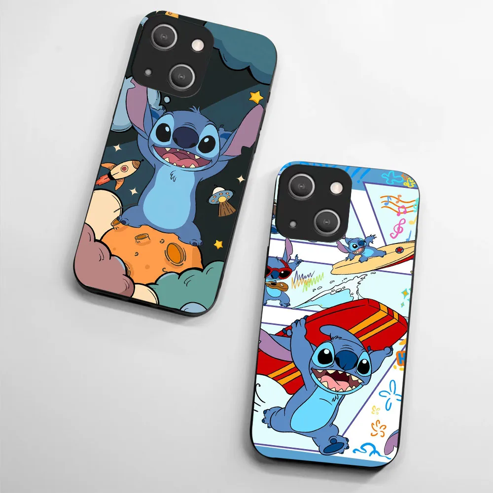 Черный силиконовый чехол WEA-35 Stitch для OPPO A3 5 9 15 16 17 38 40 52 53 54 57