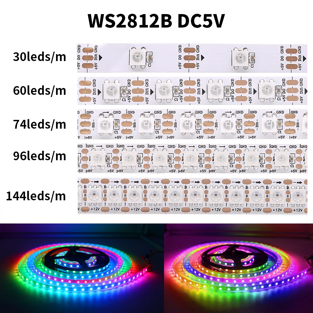 

Светодиодная лента WS2812B RGB 1-5 м