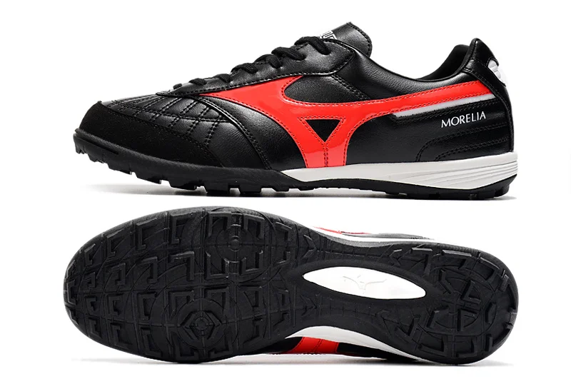 Original Mizuno Creation MORELIA TF M8 Men's Sports Shoes Mizuno Outdoor Sneakers Black/Red Color Size Eur 40-45
