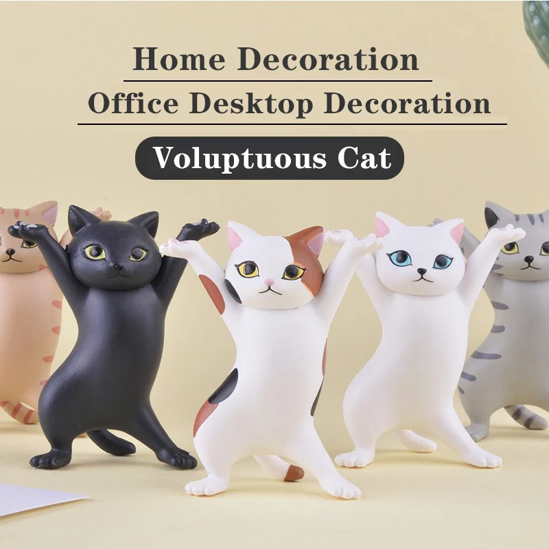 Cat table ornaments pen holder pen holder bracket children's toys suitable for home room decoration desk accessories