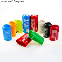silicone world 355500ml soda can sleeve silicone beer can cover drink can suit for outdoor events soccer games beer can sleeve