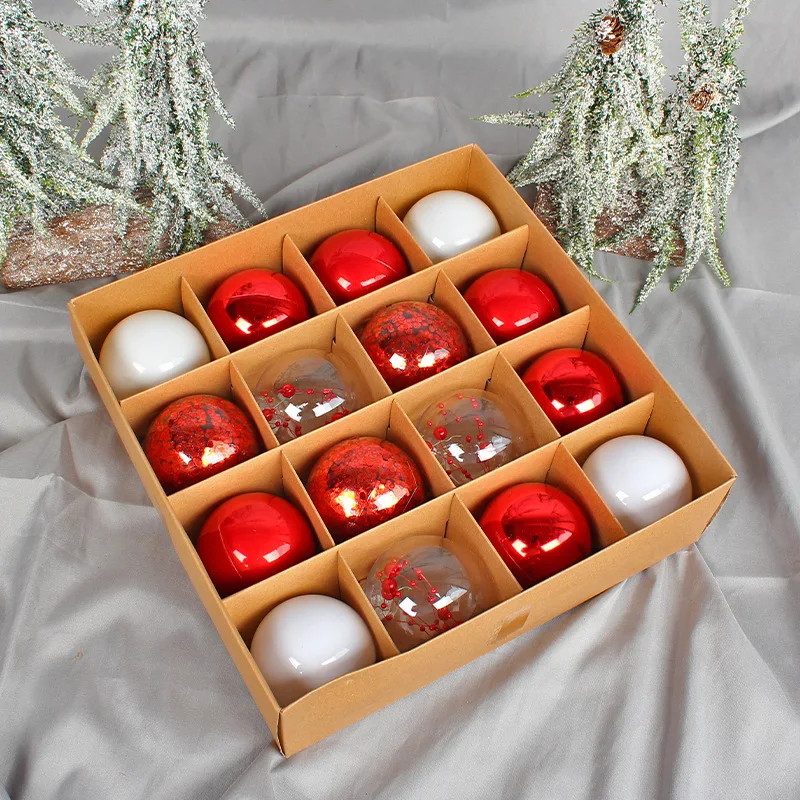 

16pcs/60mm 6cm Color Shiny Christmas Balls Pendant Ornaments Tree Decoration Bauble Ball For Home Bar Party New Year Decoration