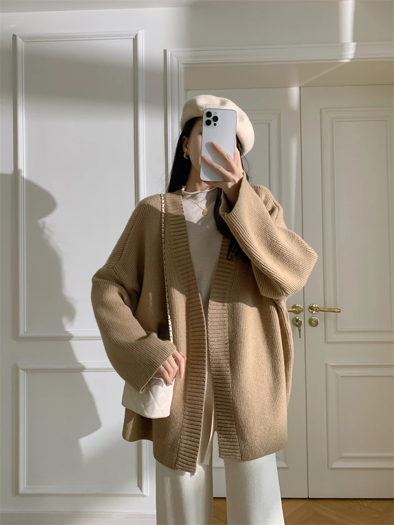 Простой и ленивый осенне-зимний новый продукт для отдыха свободный халат средней