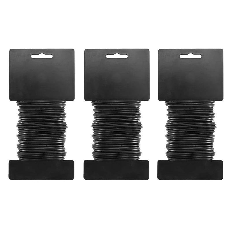 

Многоразовый зажим 3,5 мм для садовых растений, Черный Тяжелый Мягкий зажим для садоводства, дома, офиса (98,4 фута)