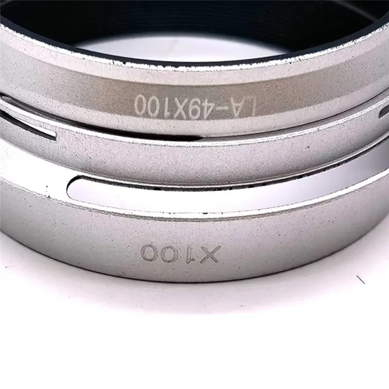 Фото Переходное кольцо для объектива FEDI-LH-X100 49 мм, металлическая бленда для объектива Fuji X100 X100S, адаптерное кольцо для бленды №2