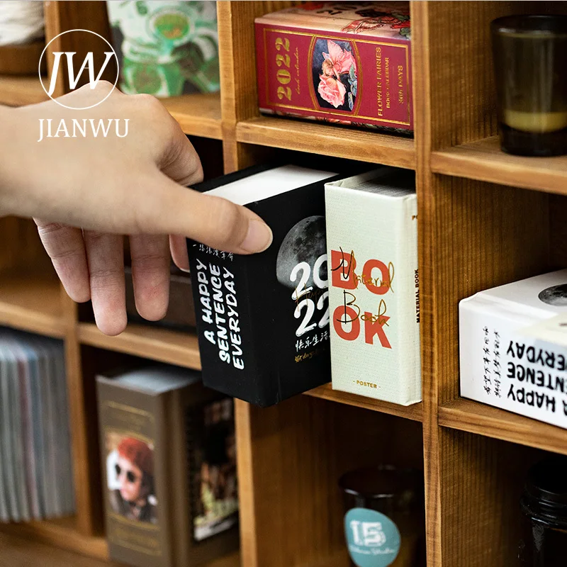 JIANWU 384 шт несколько стилей ретро милый мини-календарь 2022 Tearable материал Note