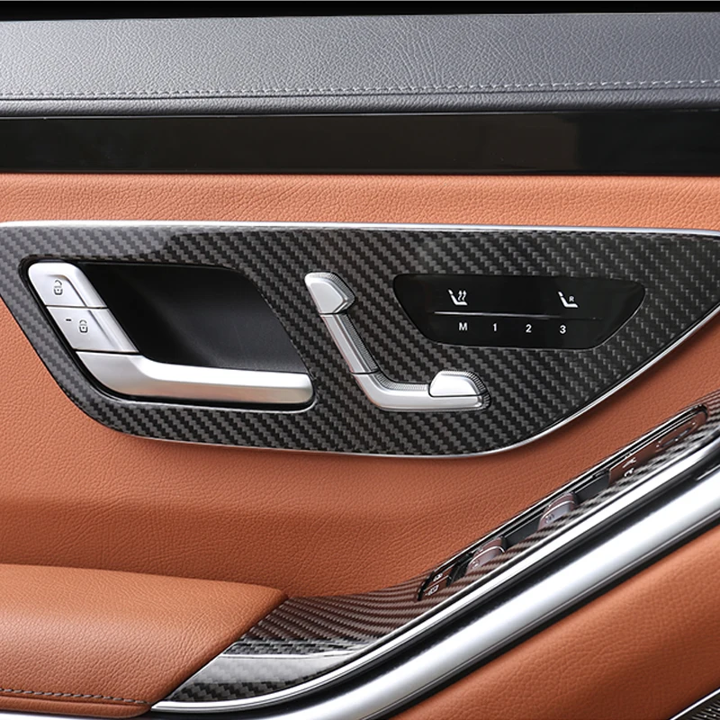 

Carbon Fiber For Mercedes Benz S Class W223 S400L S450L Maybach S480 Car Accessories Door Handle Panel Sticker Custom