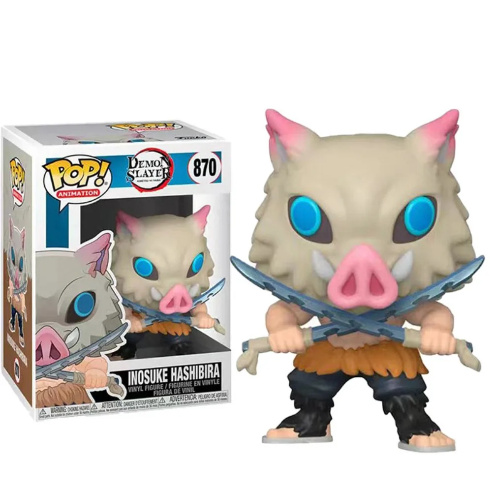 Фото FUNKO Demon Slayer периферия Zenitsu Inosuke Muzan персонаж кукла модель экшн-игрушки фигурки декоративные украшения коллекционные подарки №4