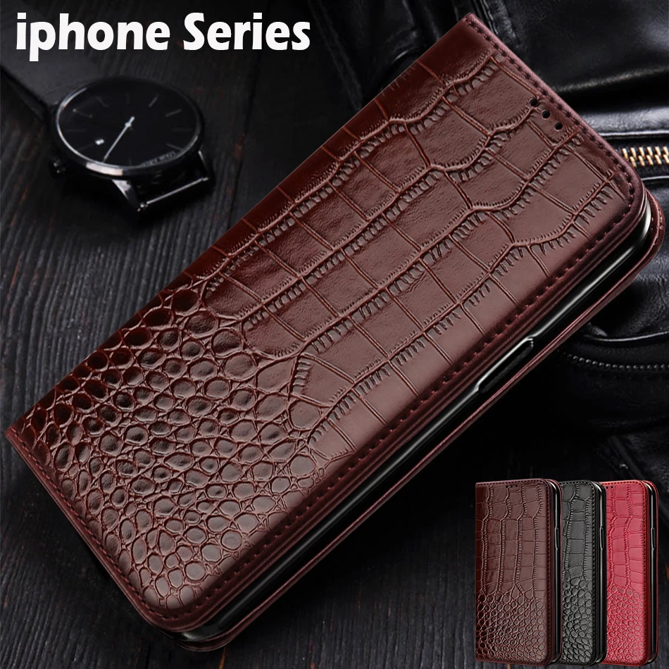 Роскошный кожаный чехол-бумажник для телефона iPhone 12 Mini 13 14 15 11 Pro Max SE XR XS MAX 6 6S 7 8 Plus X