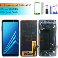for samsung galaxy a8 2018 a530 lcd touch screen digitizer a530f a530ds a530n assembly replacement for samsung a530 lcdframe