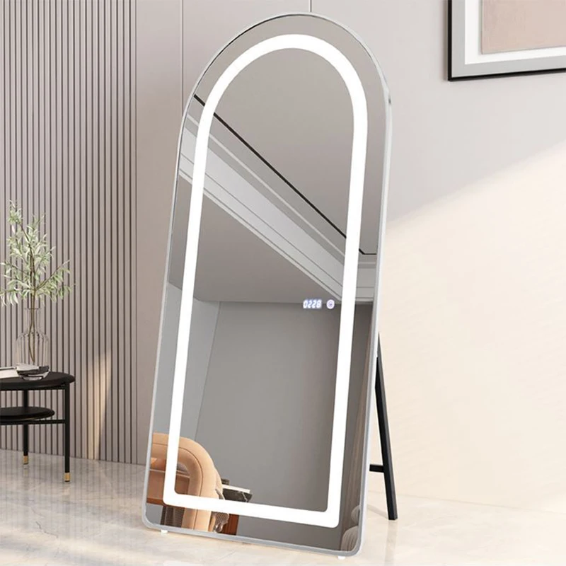 

Nordic Glass Mirrors Floor Full Body Standing Luxury Princess Large Mirrors Height Specchi Decorativi Room Decor Korean Style