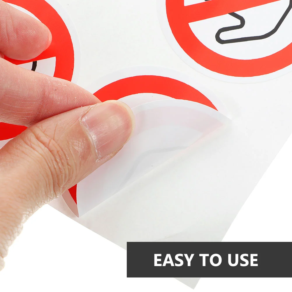 5-листые предупреждающие знаки пожалуйста не прикасайтесь к наклеек