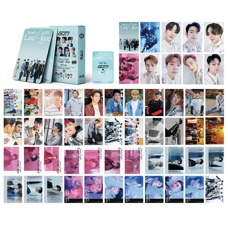 

54 Pcs / Set Kpop Lomo Card GOT7 Breath of Love:Last Piece HD Print High Quality Photo Album Poster Card Fans Gift Photocard