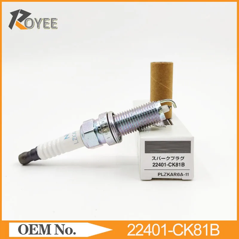 

4Pcs 22401-CK81B LZKAR6AP11 Car Platinum Spark Plug For Nissan Tiida X-Trail Qashqai NV200 Micra Sentra LZKAR6AP-11 22401CK81B