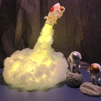 exquisite 3d print rocket handmade diy night light cloud material package astronaut lamp for children room decoration lights